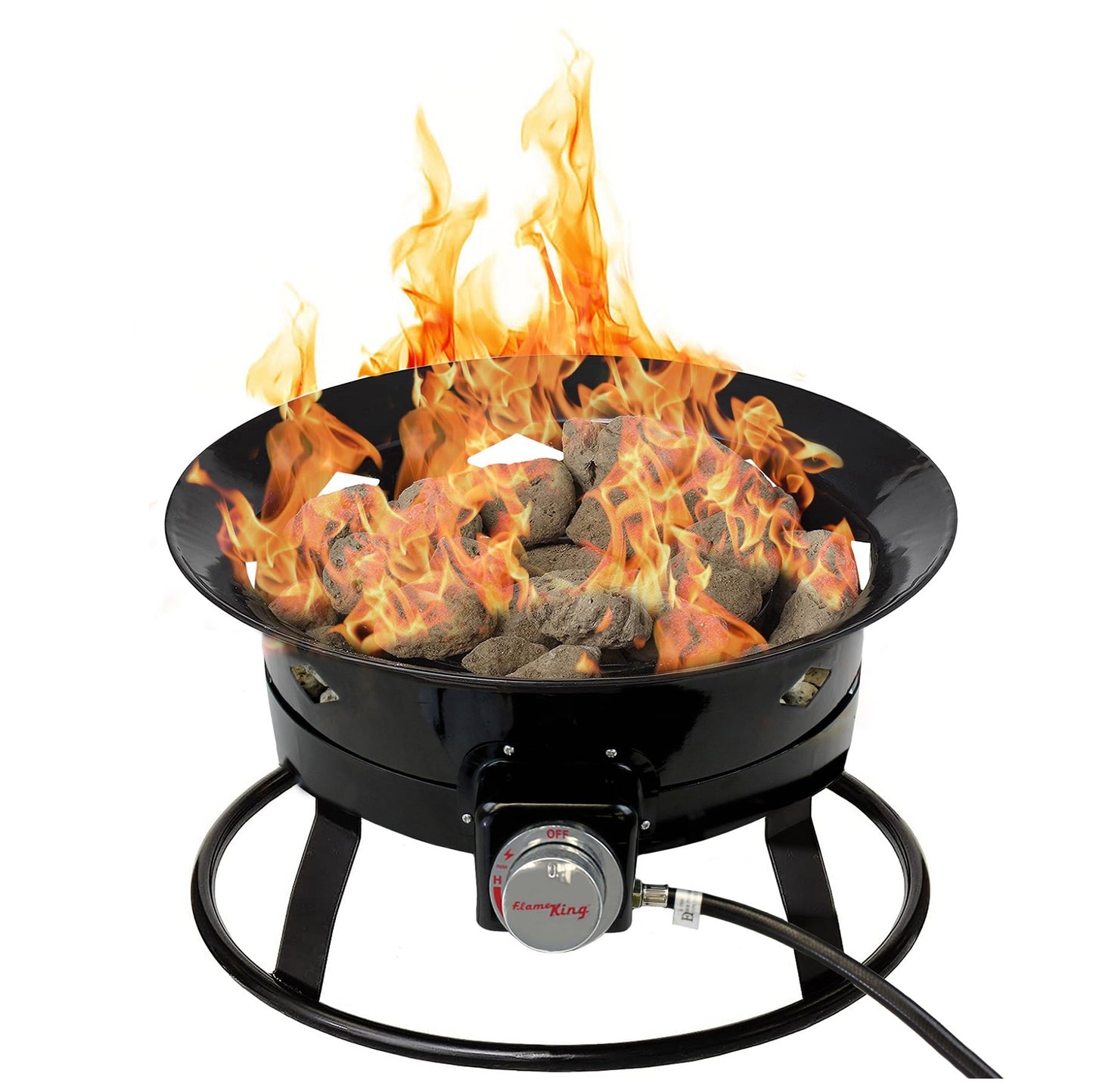 Flame King 19-inch Portable Smokeless Propane Fire Pit with Self-Igniter, 58,000 BTU - Home OXO