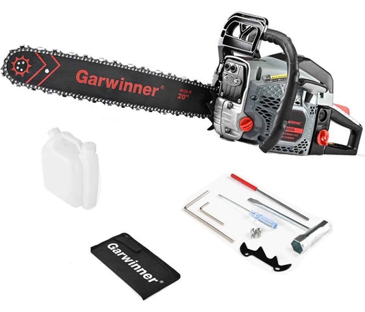 Garwinner Gas Chainsaw 20 inch 6220G 62CC 2-Stroke Cordless Chain Saw for Farm/Garden/Ranch/Wood