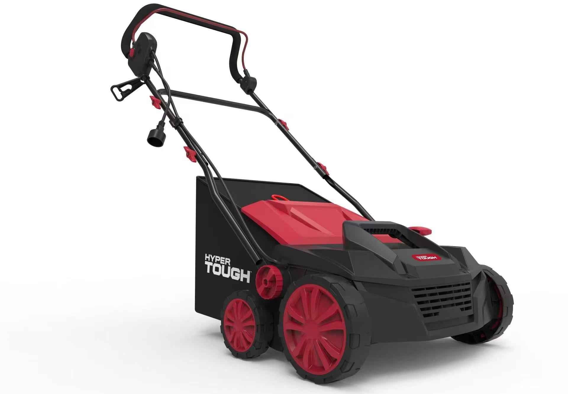 Hyper Tough 15" 13Amp Corded Electric Push Dethatcher/Scarifier Walk-Behind Lawn Mower