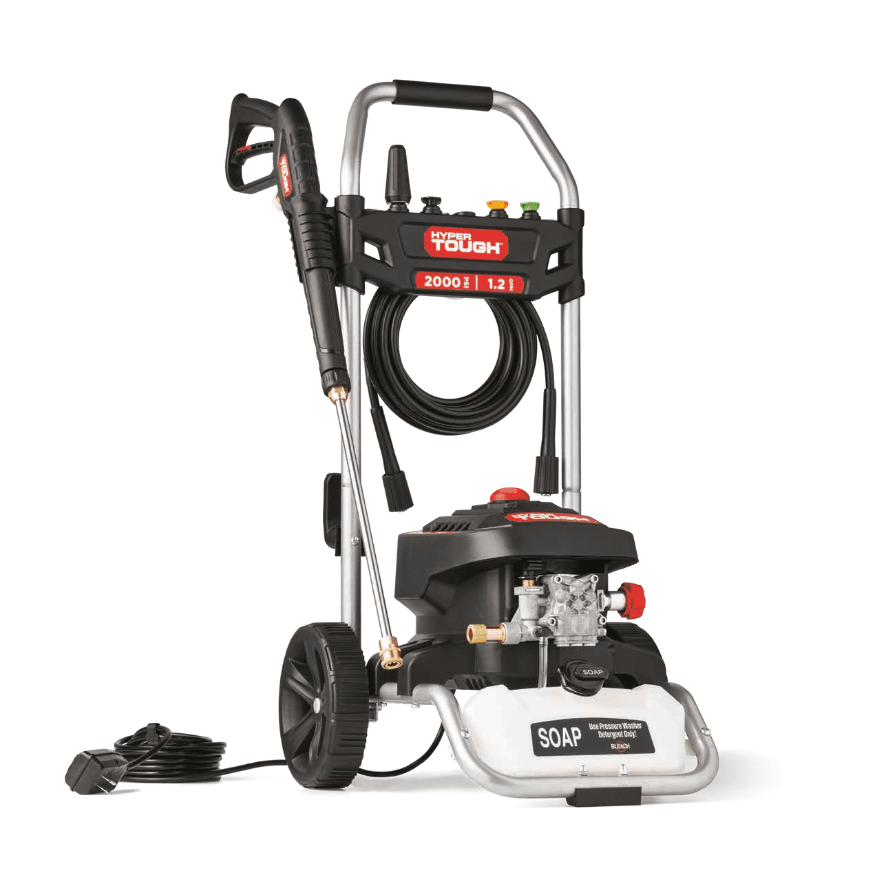Hyper Tough 2000 PSI at 1.2 GPM 120 V Electric Powered Cold Water Pressure Washer