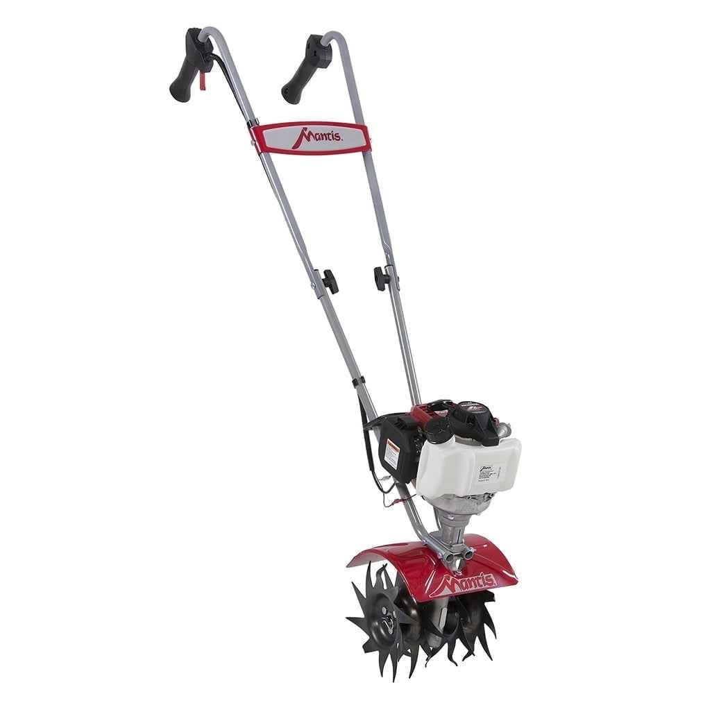 Mantis 7268 Gas Powered Garden Tiller / Cultivator. Powered by Honda 25cc, 4-Cycle Commercial Engine