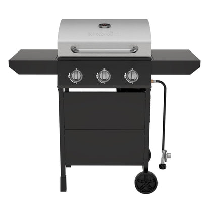 Nexgrill 3-Burner Propane Gas Grill with Side Tables, 27,000BTUs, Stainless Steel Lid, Spacious 429 SQ. In. Cooking Space, BBQ Grill for Outdoor Cooking, Patios, Parties, and More - 720-1012 - Home OXO