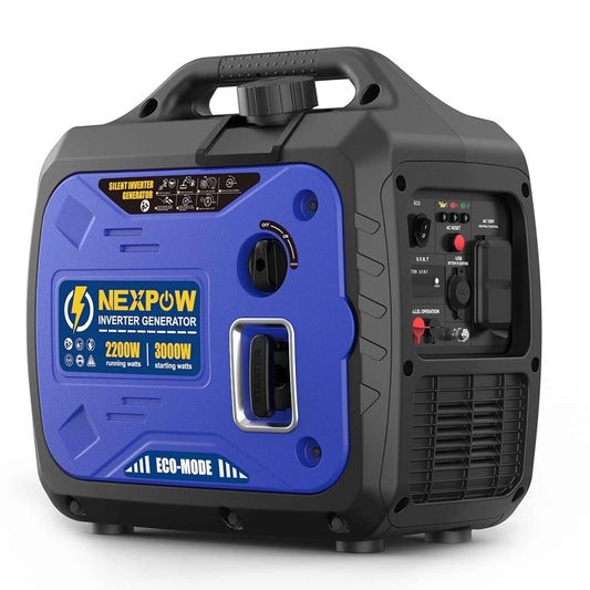NEXPOW 3000W Portable Inverter Generator, Gasoline Power Lightweight for Backup Home & Camping, Eco-Mode Feature, Parallel Capability, Overload Protection