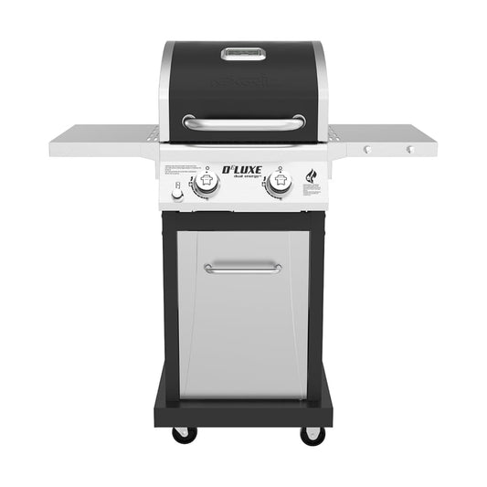 Nexgrill Deluxe 2-Burner Gas Grill with 401 SQ In Grate, 28000 BTUs, Stainless Steel Control Panel & Foldable Side Table, Propane BBQ Grill for Outdoor Cooking, Patios, Backyards and More -720-0864RA - Home OXO
