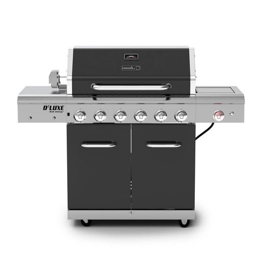 Nexgrill Deluxe 6-Burner Propane Gas Grill with Ceramic Searing Side Burner, Rotisserie Kit, 60,000 BTUs Output, and Stainless Steel Control Panel, BBQ Grill Perfect for Outdoor Gatherings 720-0896B - Home OXO