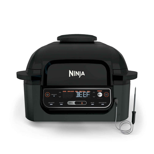 Ninja® Foodi™ Smart 5-in-1 Indoor Grill with 4-Quart Air Fryer, Roast, Bake, Dehydrate, and Smart Cook System, LG451BK