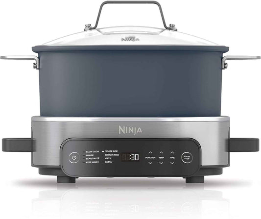 Ninja MC1101 Foodi Everyday Possible Cooker Pro, 8-in-1 Versatility, 6.5 QT, One-Pot Cooking, Replaces 10 Cooking Tools Midnight Blue