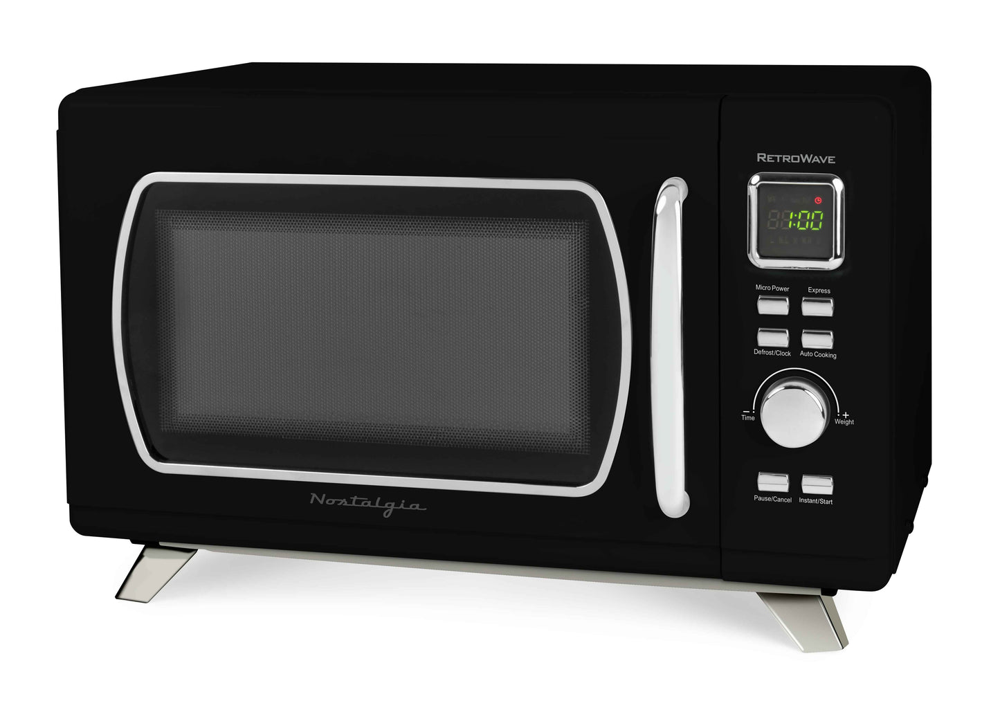 Nostalgia Mid-Century Retro 0.9 Cu. Ft. 900-Watt Microwave Oven, Black