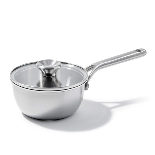 OXO Mira Tri-Ply Stainless Steel 1.5Qt Chef's Pan with Lid - Home OXO