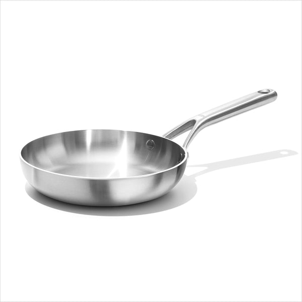 OXO Mira Tri-Ply Stainless Steel Oven Safe Induction Safe Frying Pan Aluminum Silver, 8 inch