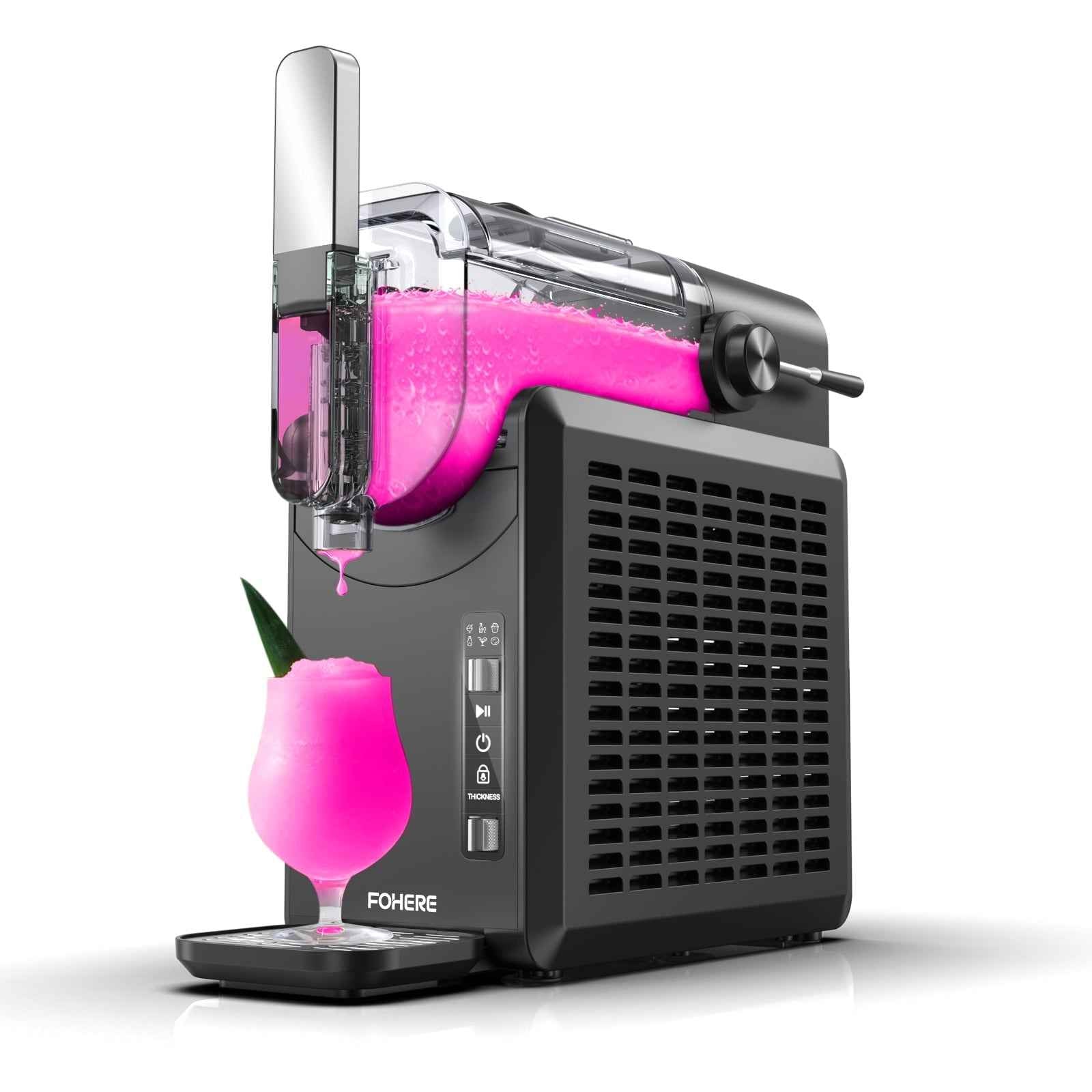 Professional Frozen Drink Maker with Quickfreeze Technology, Frozen Drink & Slushie Machine, 5 Preset Programs, Frozen Margaritas, Frappés, and More, Black, FOHERE