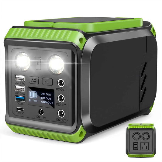 Qunler 200W Portable Power Station, 148Wh 40000mAh Solar Generator with 110V AC Outlets & LED Light, Backup Battery for CPAP, Emergency, Outdoor Camping, Travel, Hunting, RV, Solar Panel Not Included