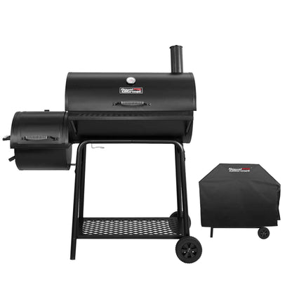 Royal Gourmet CC1830FC 30" Charcoal Grill with Offset Smoker, With Cover