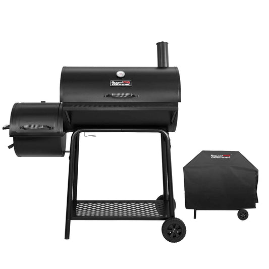 Royal Gourmet CC1830FC 30" Charcoal Grill with Offset Smoker, With Cover