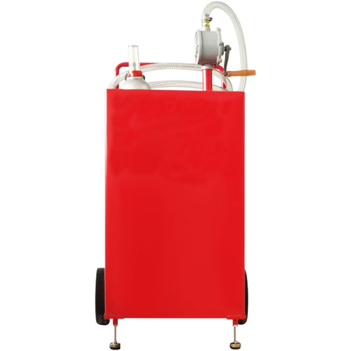 SKYSHALO VV-SYJYC-OI2, 30 Gallon Gasoline Diesel Portable Fuel Caddy Manuel Transfer Pump Red