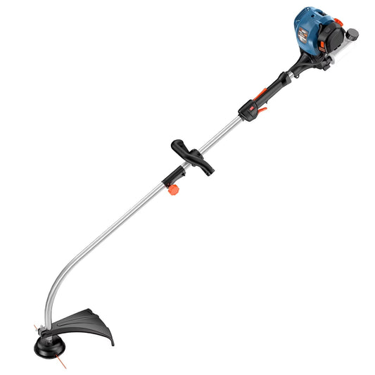 SENIX 17.7" 26.5cc 4-Cycle Gas Weed Eater, 11.3lb Curved Shaft Handle Adjustable String Trimmer Weed Wacker, GTC4QL-L