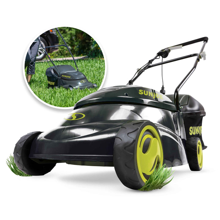 Sun Joe Electric 14-inch Walk-Behind Push Lawn Mower, 12-Amp, 3-Position