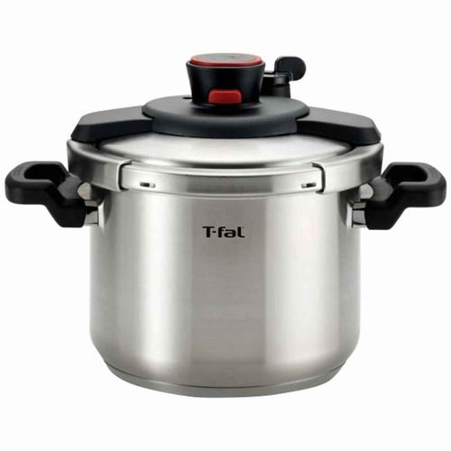 T-fal Clipso Stainless Steel 6.3 Qt Pressure Cooker, Silver