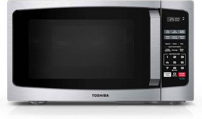 TOSHIBA 0.9 Cu Ft Microwave Oven, 6 Auto Menus, Mute Function, Child Lock, 900W, Stainless Steel