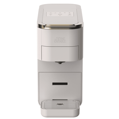 Thyme & Table Multi Capsule Coffee Machine, Universal Capsule Compatible with Espresso and Coffee, One-Touch Controls, Sand White