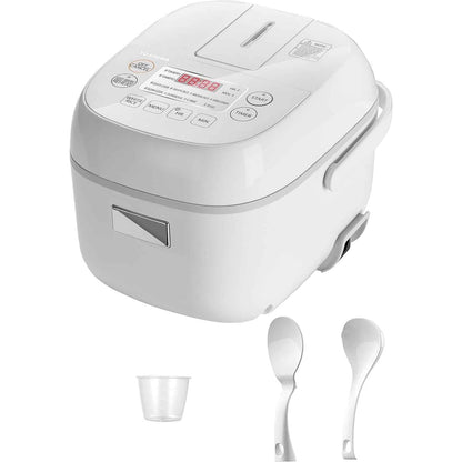 Toshiba 3-Cup Electric Rice Cooker, Steamer and Warmer, White - Nonstick Interior