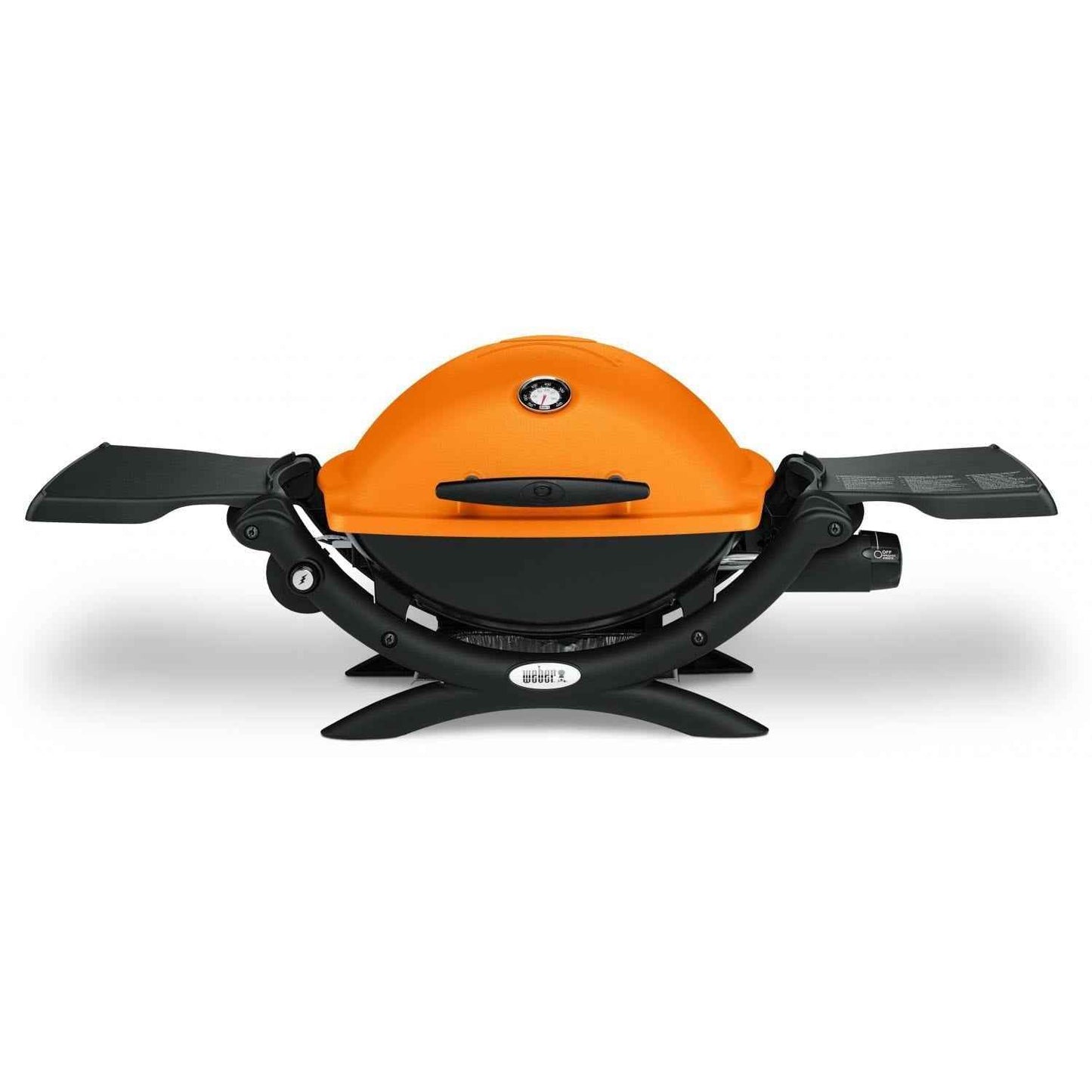 Weber Q 1200 Portable Single Burner Propane Gas Grill, Orange