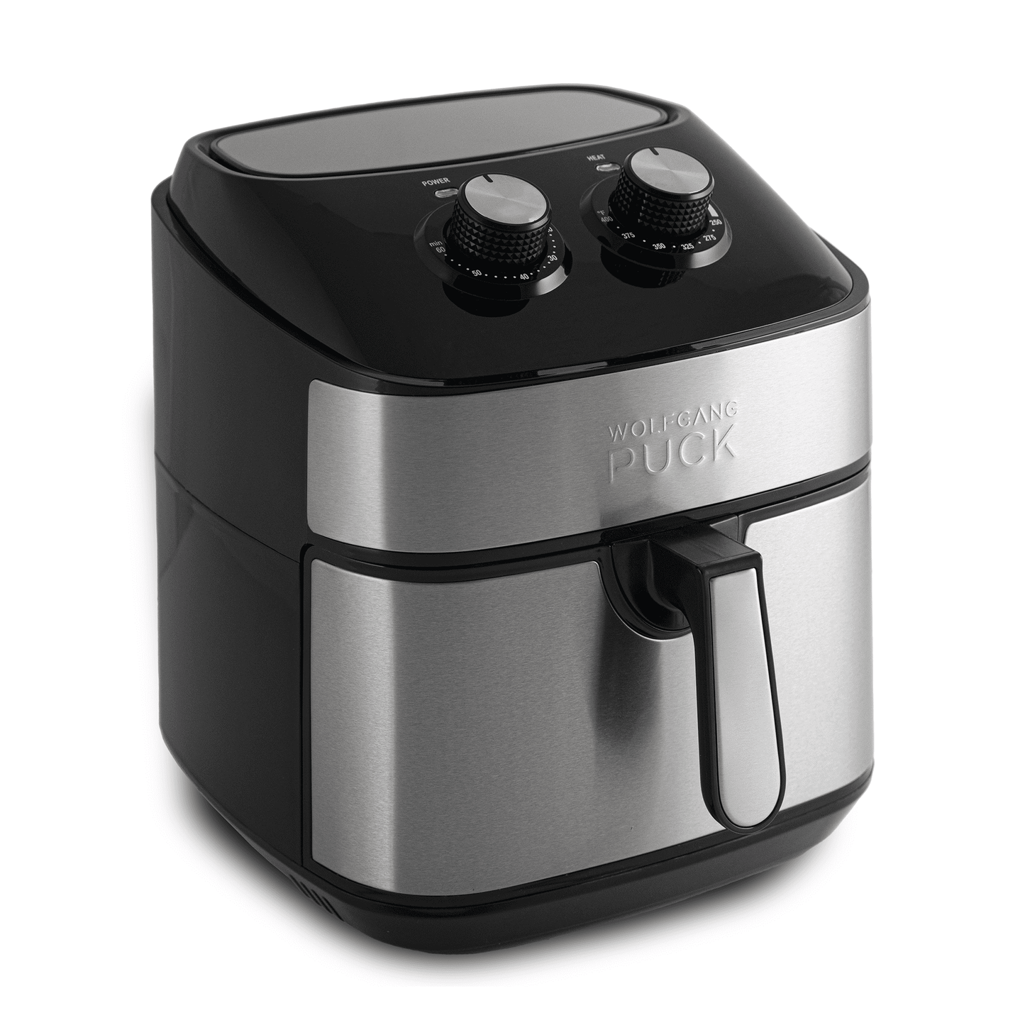 Wolfgang Puck 310oz Stainless Steel Air Fryer, Large Single Basket Design, Simple Dial Controls