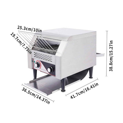 Electric Conveyor Toaster 1900W Stainless Steel Commercial Bread Toasting Machine