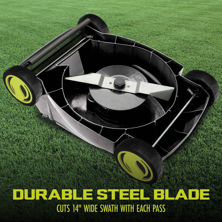 Sun Joe Electric 14-inch Walk-Behind Push Lawn Mower, 12-Amp, 3-Position
