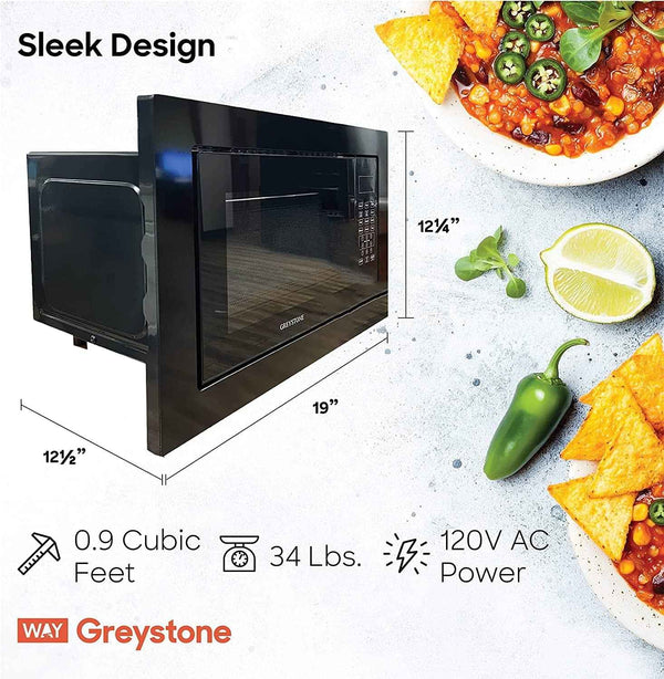 Furrion Greystone Built-In Microwave Oven in Black