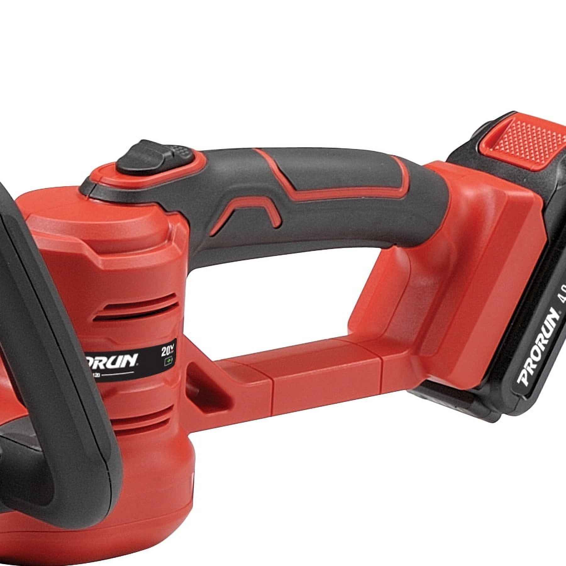 PRORUN 20V 18-in. Brushless Cordless Hedge Trimmer with 4.0 Ah Battery and Charger