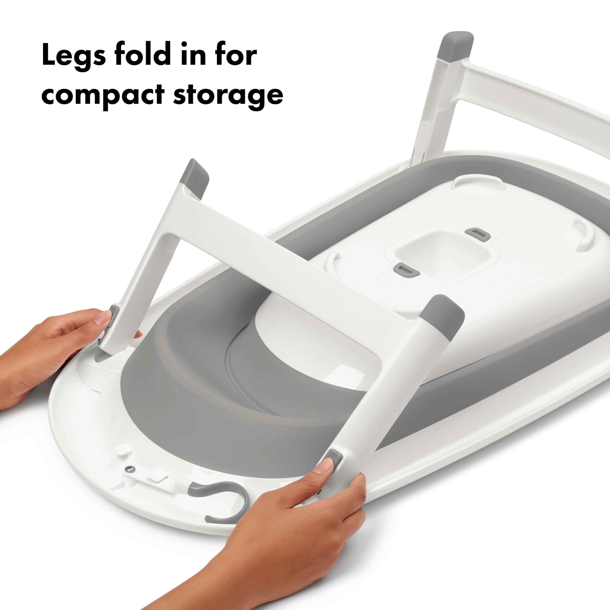 OXO Tot Convertible Sink-to-Tub Infant Bath, Gray, BPA-Free Plastic