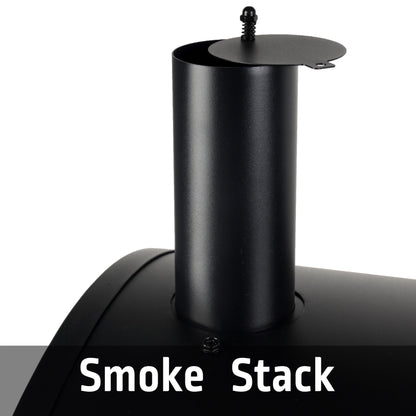 Expert Grill 28" Charcoal Offset Smoker Grill with Side Firebox, Black, New - Home OXO