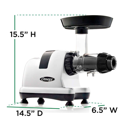 Omega All in One Nutrition System Cold Press Juicer, in Silver (J8006HDS)