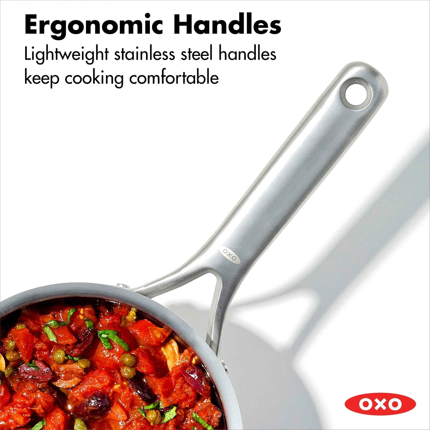 OXO Mira Tri-Ply Stainless Steel 1.5Qt Chef's Pan with Lid