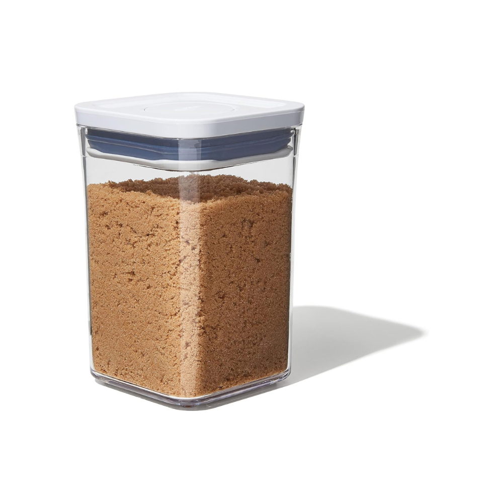 OXO Good Grips POP Container - Airtight Food Storage - Small Square Short 1.1 Qt Ideal for 1 lb of brown sugar or confectioner's sugar