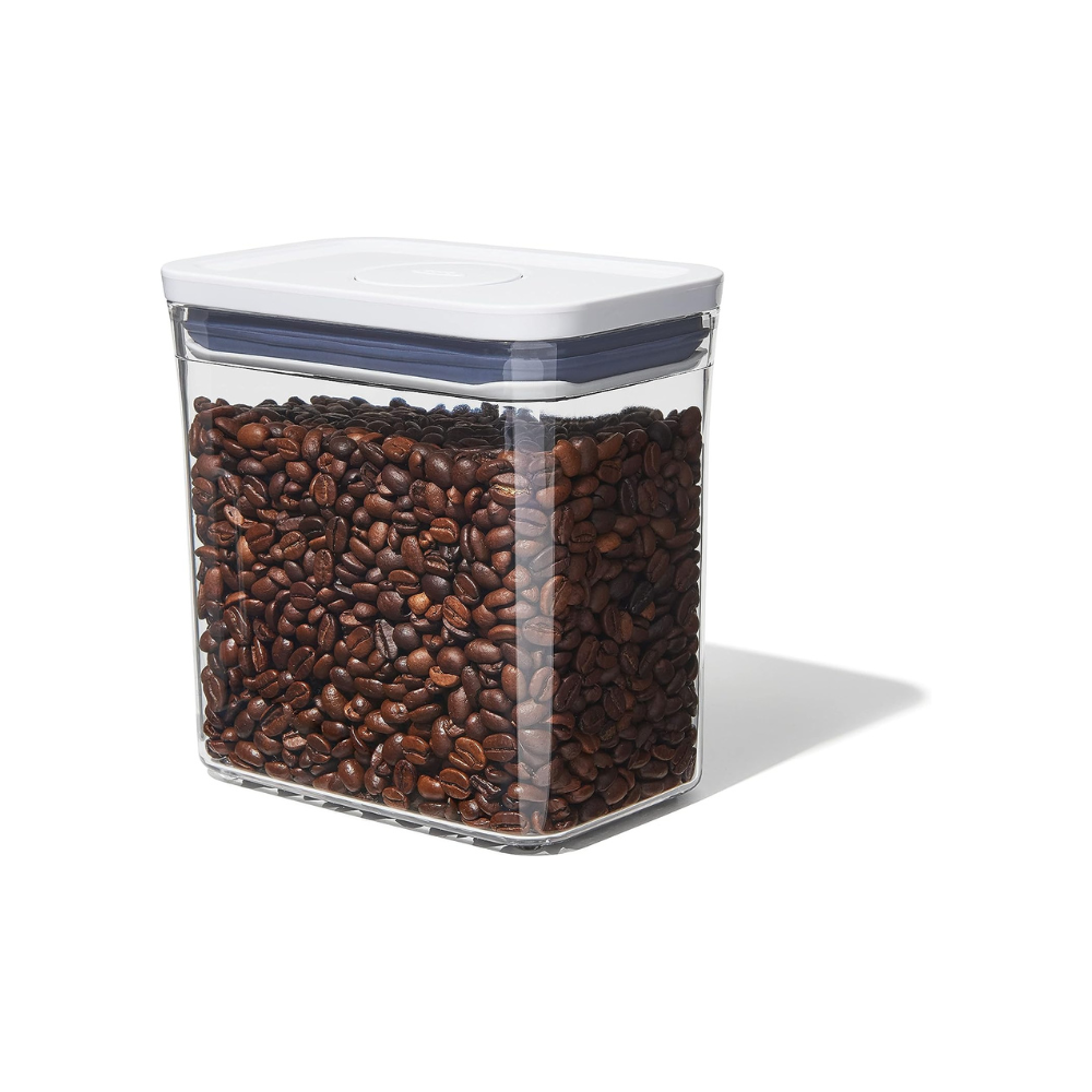 OXO Good Grips POP Container – Airtight 1.7 Qt for Coffee and More Food Storage, Rectangle, Clear