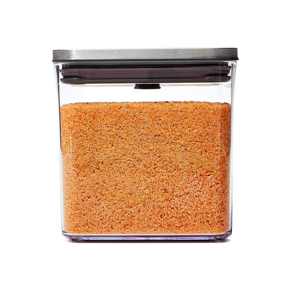 OXO Steel POP Container Big Short Sqaure - 2.8 Qt for Cereal, Grains and More Grey
