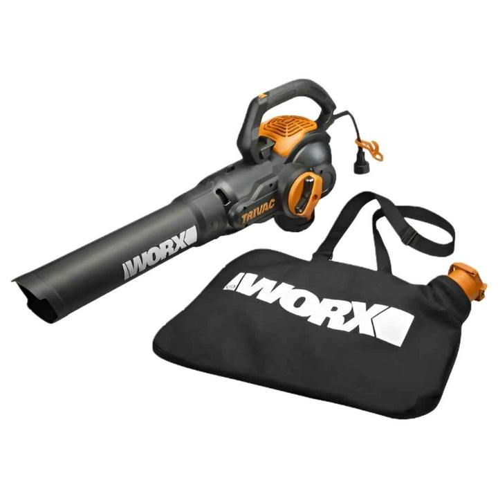 Worx WG524 12 Amp TRIVAC 3-in-1 Electric Leaf Blower/Mulcher/Vac with Leaf Collection System