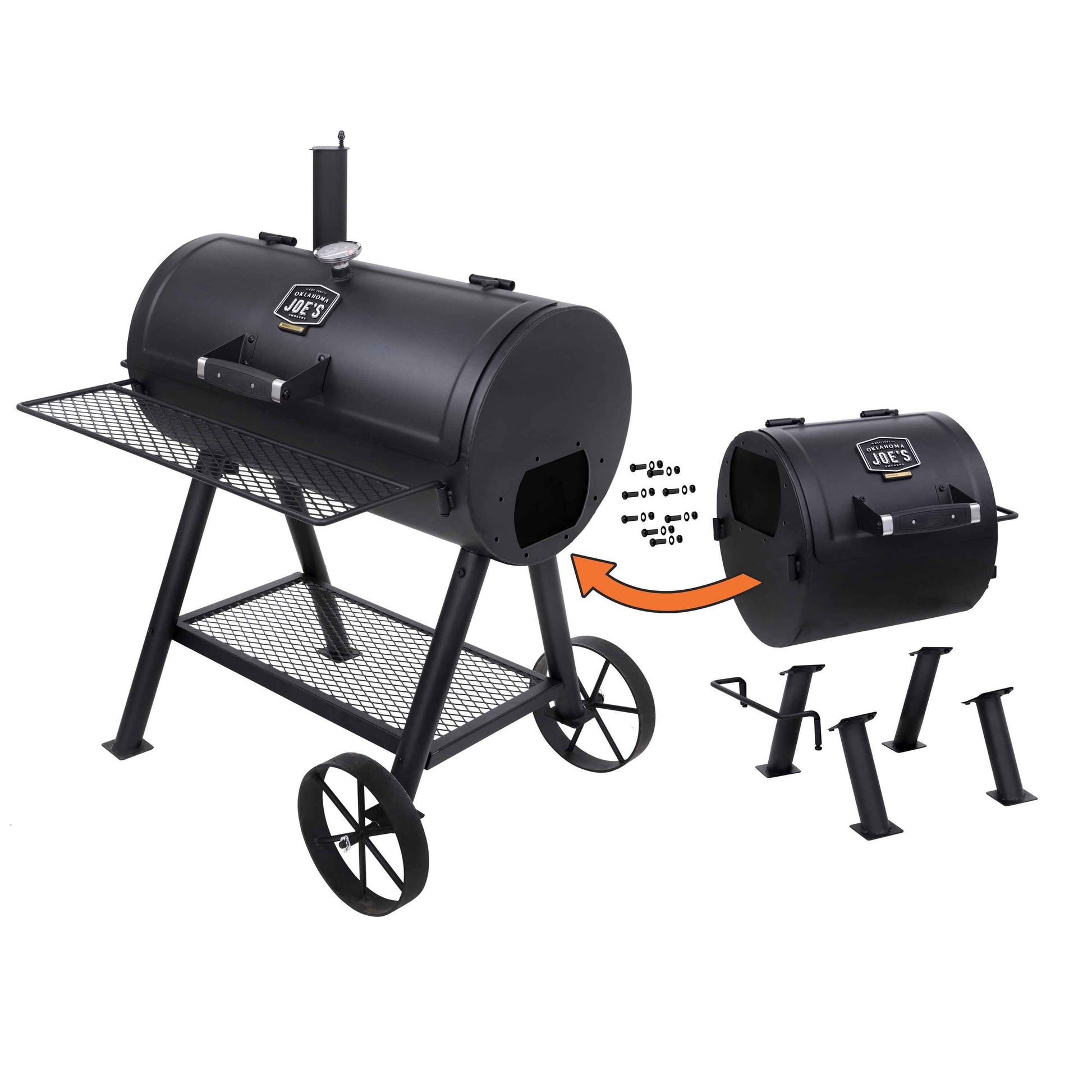 Oklahoma Joe’s Hitch Portable Charcoal Grill, Black