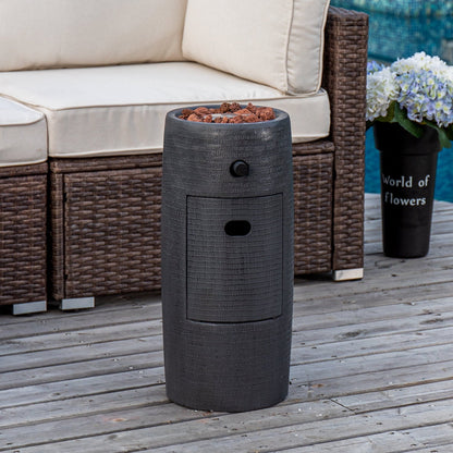 COSIEST 15,000 BTU 11-inch Round Outdoor Propane Fire Pit Table,Free Lava Rocks - Home OXO