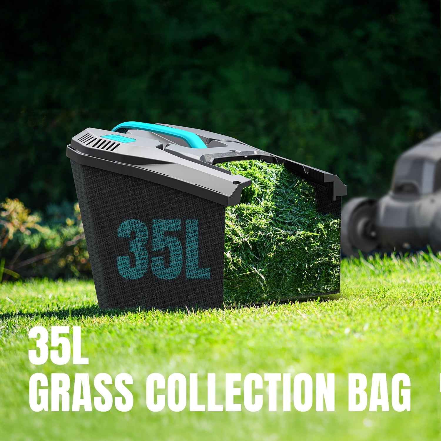 Mightymow Cordless Lawn Mower, 20V Electric Lawn Mowers, 13 inch, 5 Heights Adjustment, with 2*4.0Ah Battery and Charger, for Garden/Yard/Farm