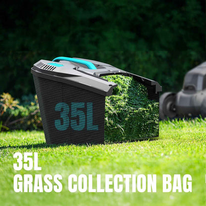 Mightymow Cordless Lawn Mower, 20V Electric Lawn Mowers, 13 inch, 5 Heights Adjustment, with 2*4.0Ah Battery and Charger, for Garden/Yard/Farm