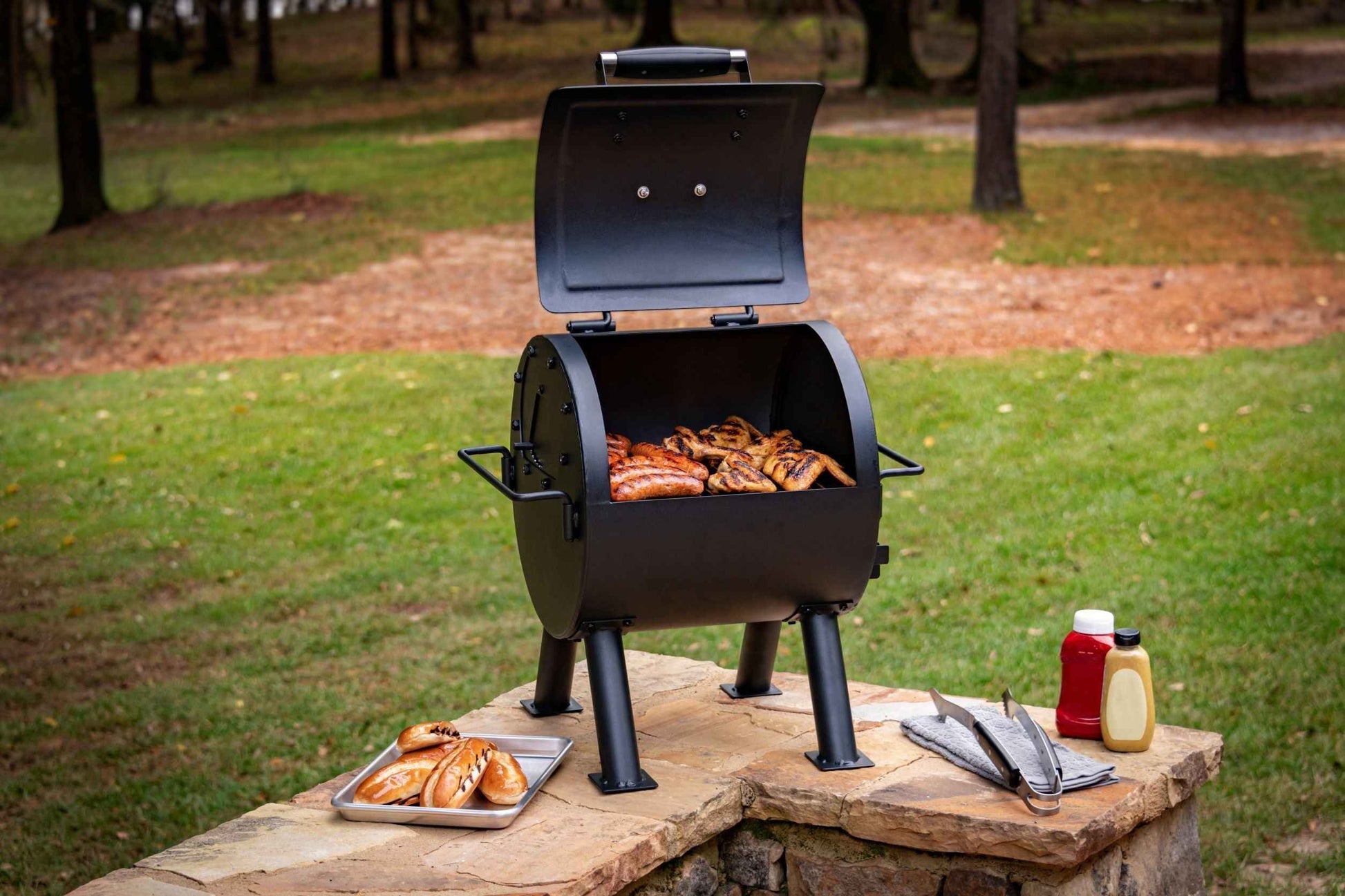 Oklahoma Joe’s Hitch Portable Charcoal Grill, Black