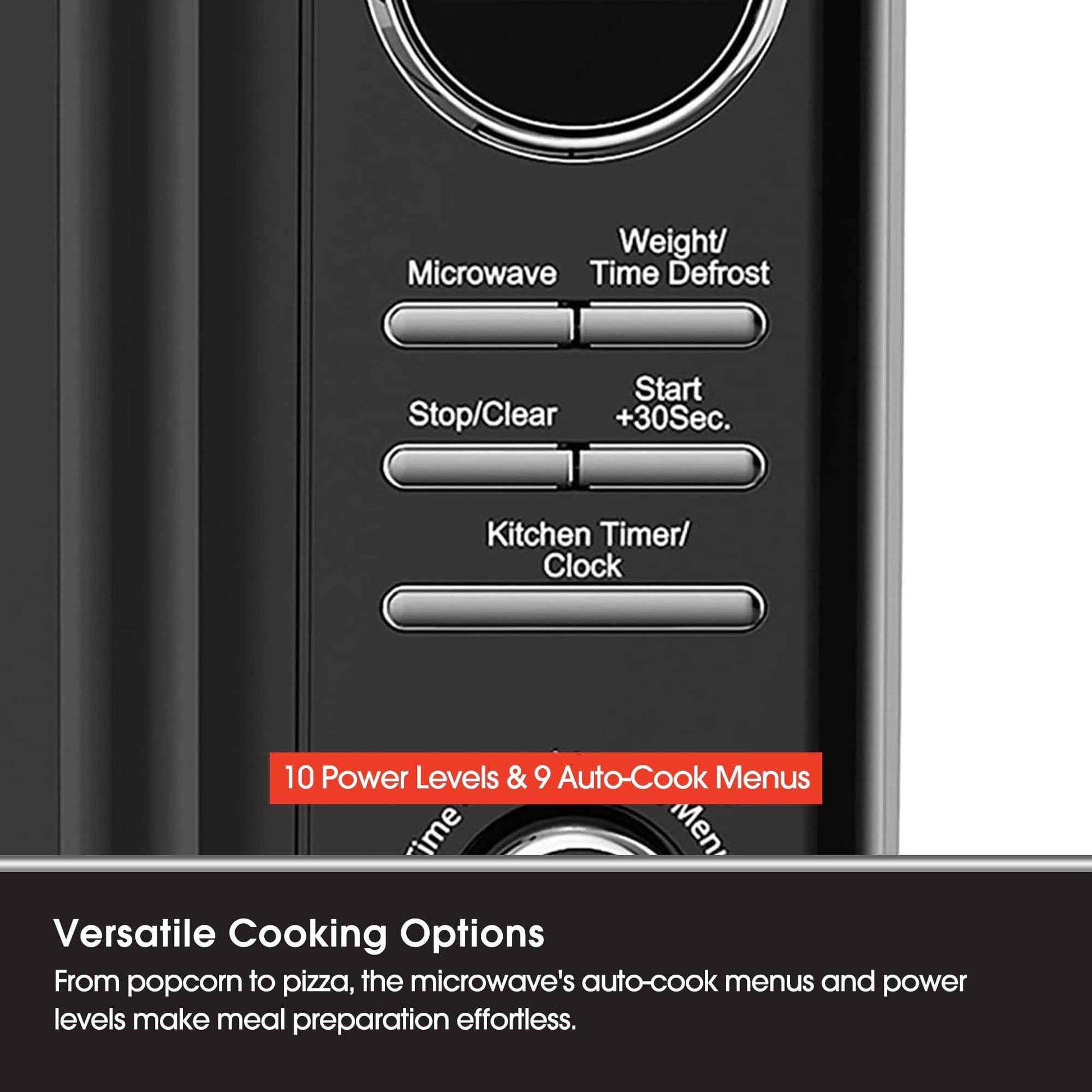 Magic Chef 0.7 Cubic Feet 700W Classic Retro Countertop Microwave, Black