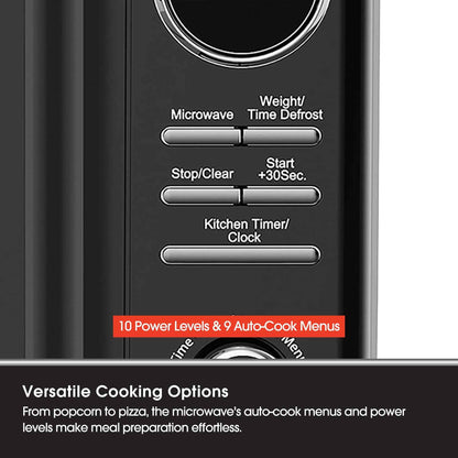 Magic Chef 0.7 Cubic Feet 700W Classic Retro Countertop Microwave, Black