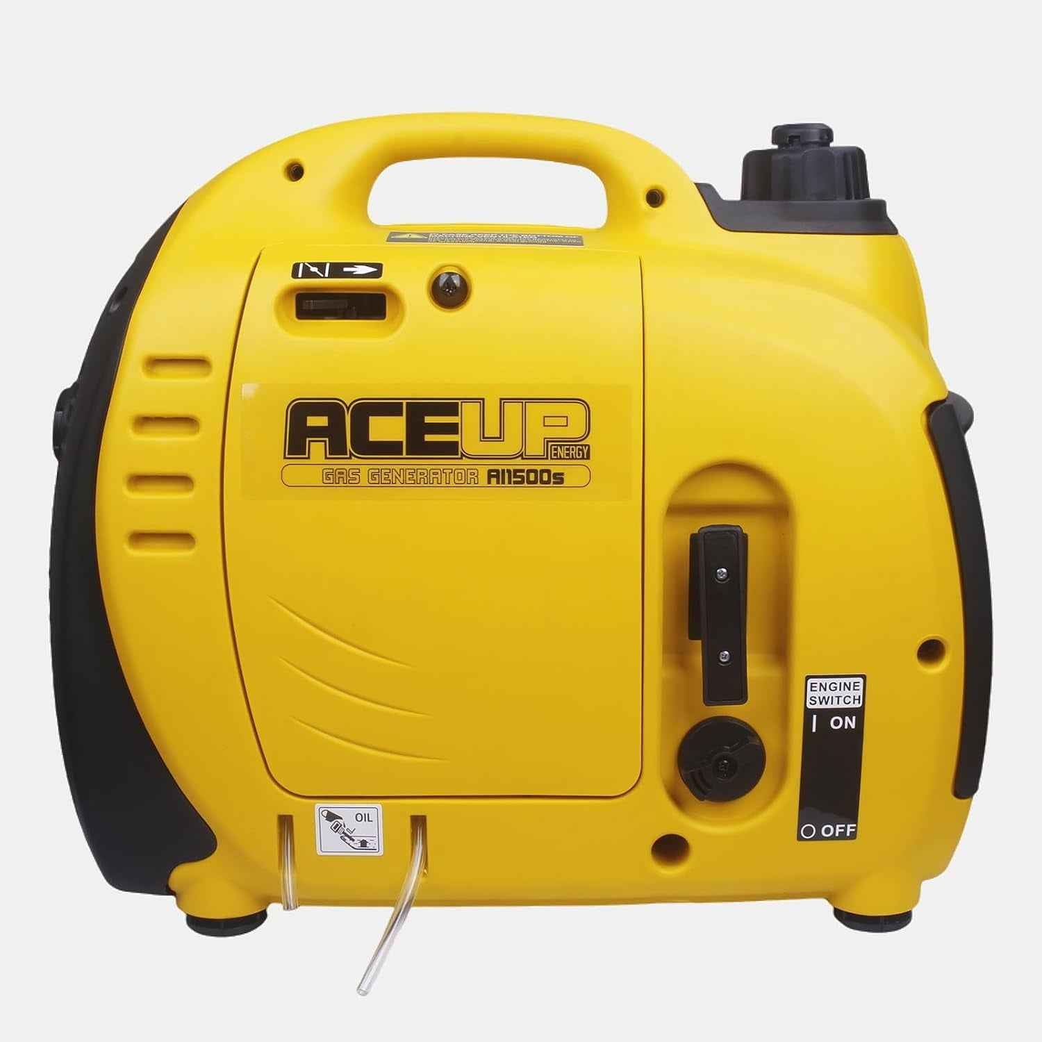 Aceup Energy 1500W Gasoline Inverter Generator, Pull Cord Start, Super Quiet, EPA Compliant, Lightweight, 1000W RV Ready