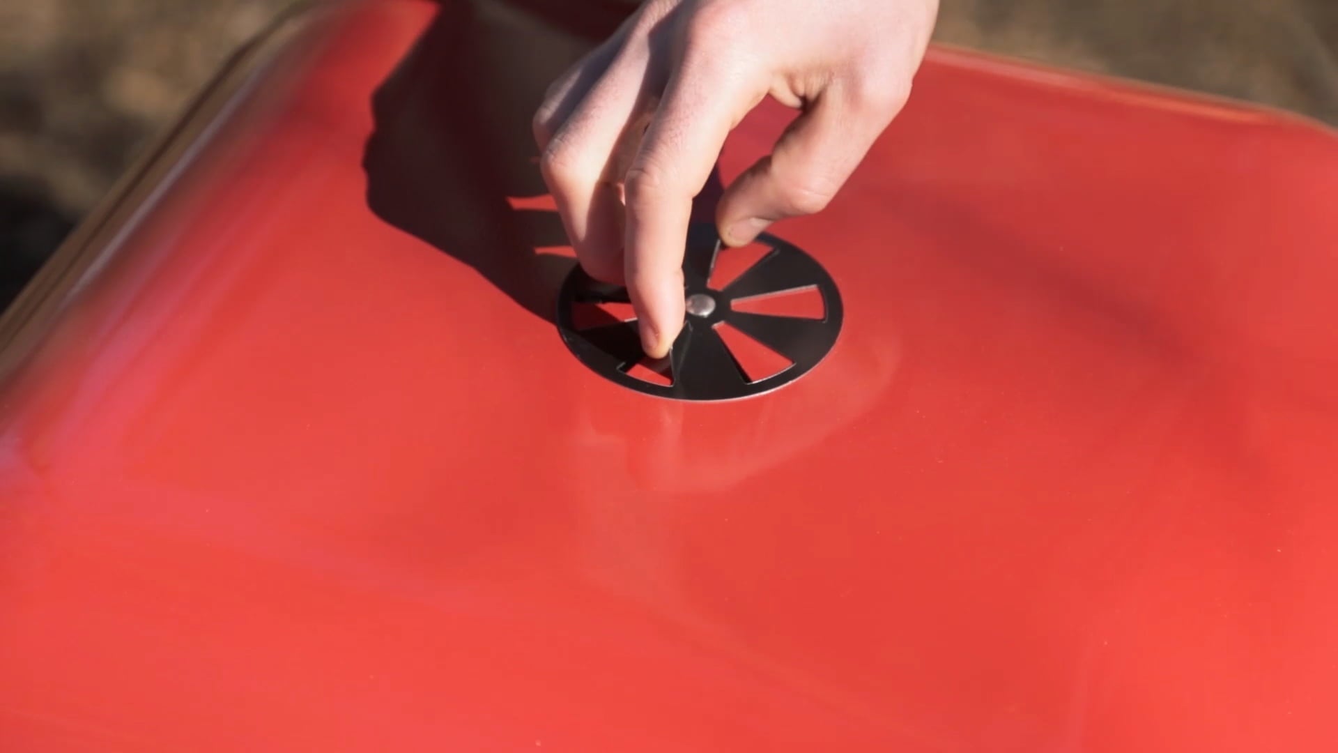 Americana Walk-A-Bout Charcoal Original Square Grill-100% Pre-Assembled Portable Steel, Red - Home OXO