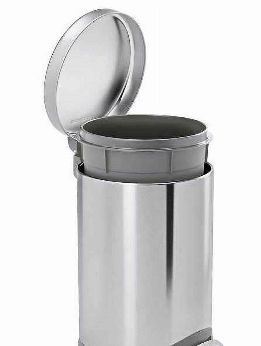 Simplehuman 4.5L Round Step Can, 2-pack & Code A Liners, 30-pack