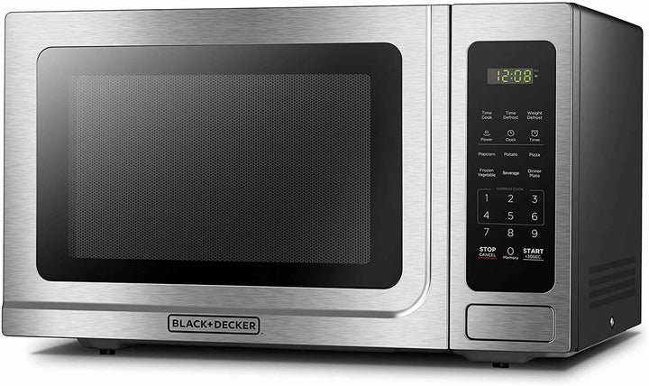 BLACK+DECKER 1.4 cu ft Countertop Microwave Ovens in Stainless Steel